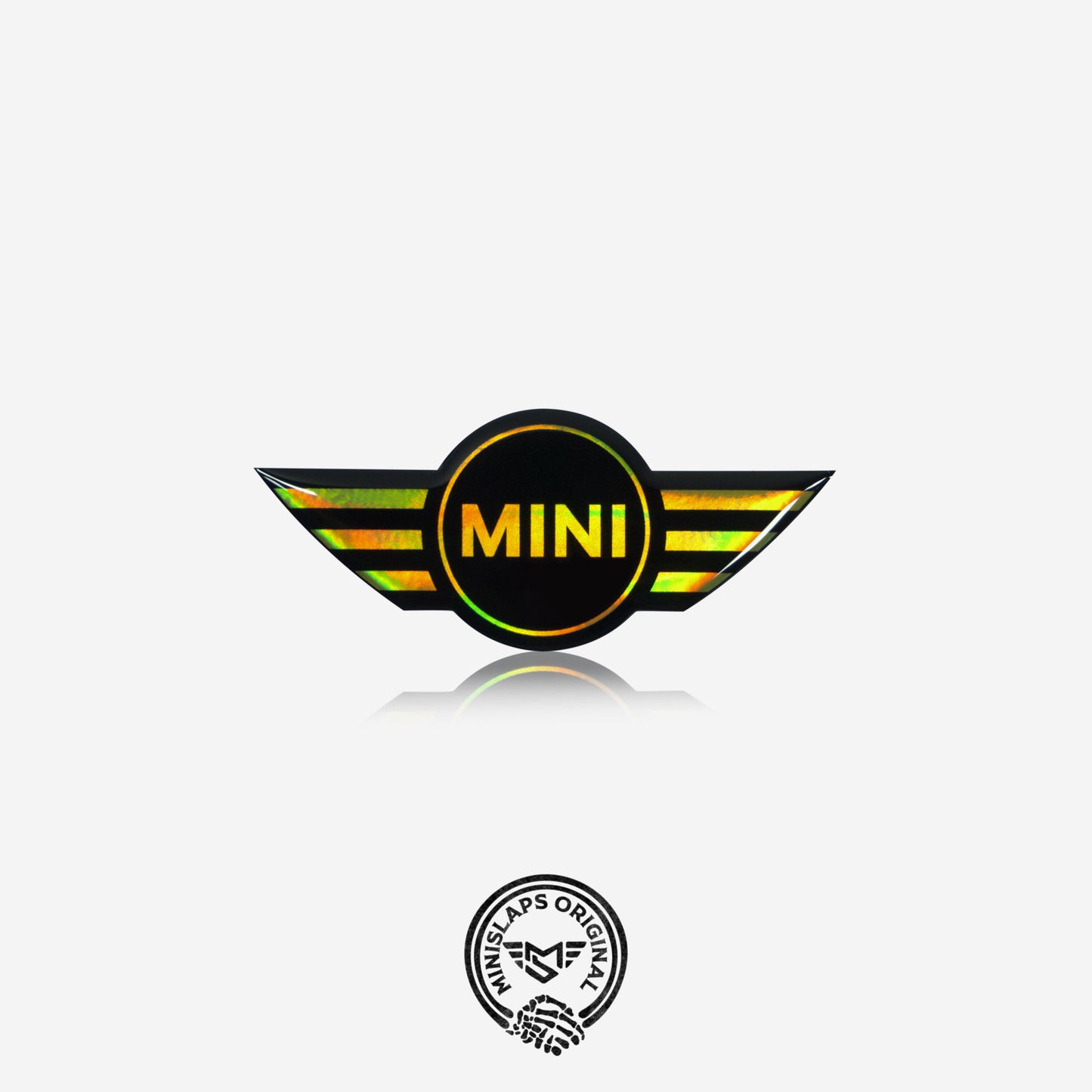 MINI Steering Wheel Badge – Gold OilSlick