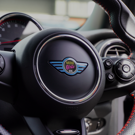MINI Girls UK Official Blue & Custom Steering Wheel Badge