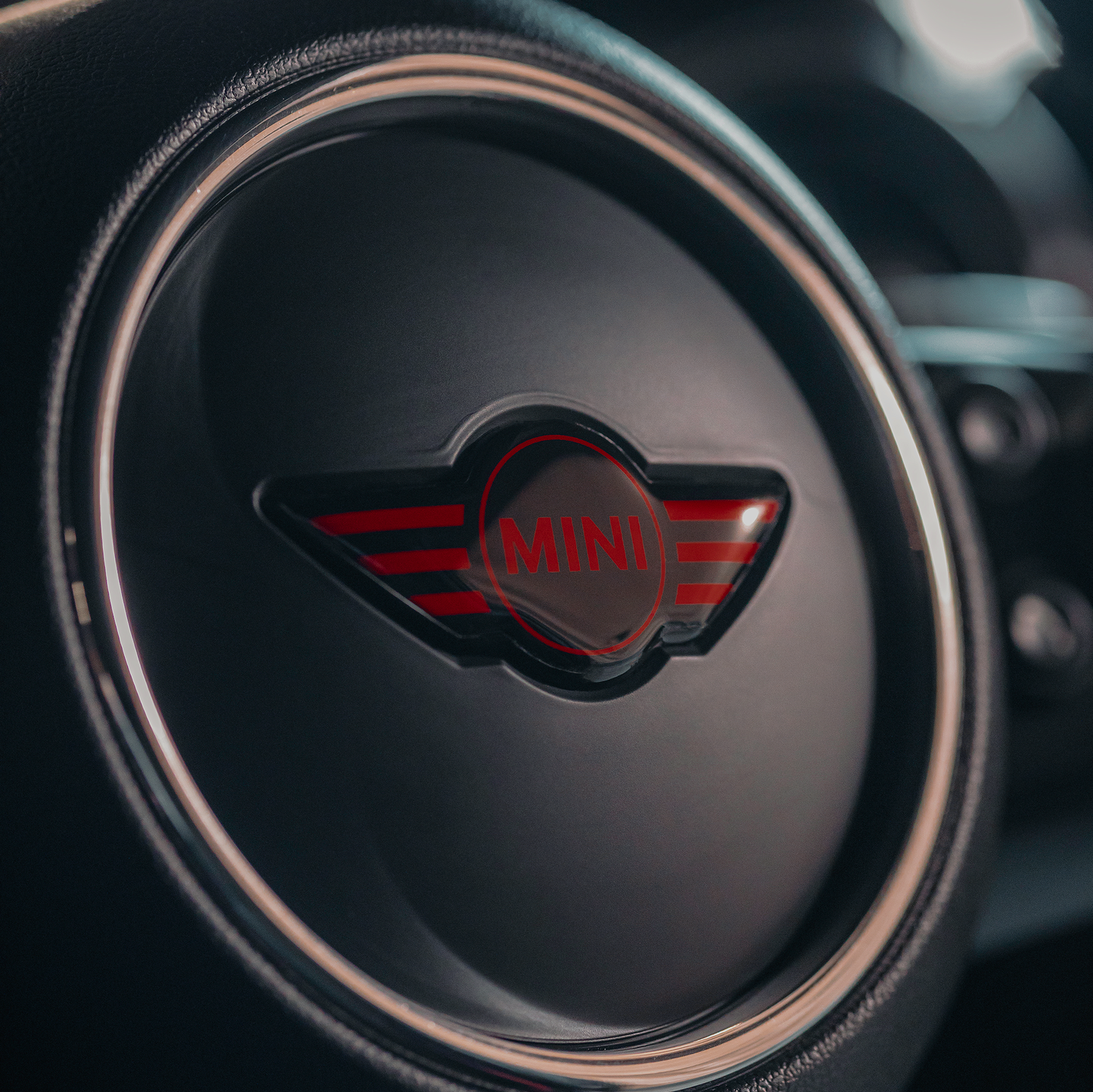MINI Steering Wheel Badge – Red