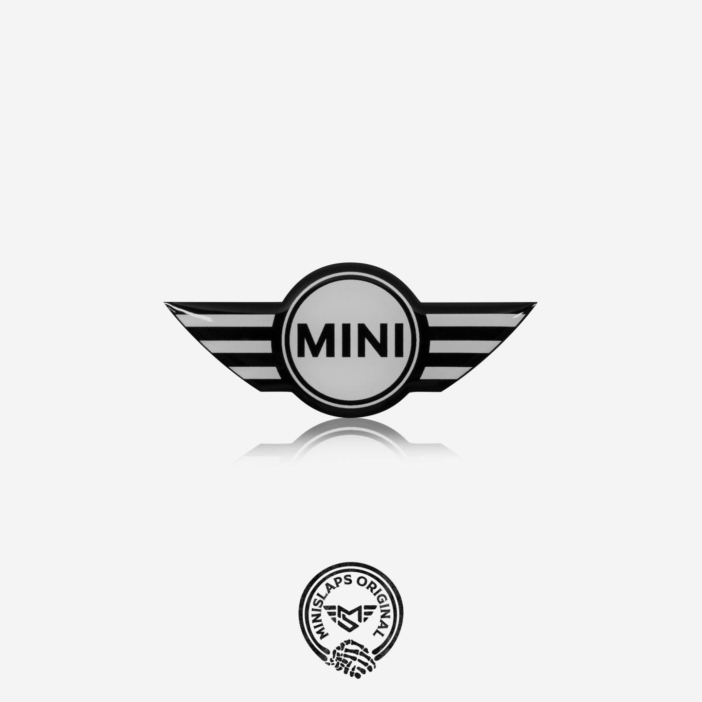 MINI Steering Wheel Badge – White v2