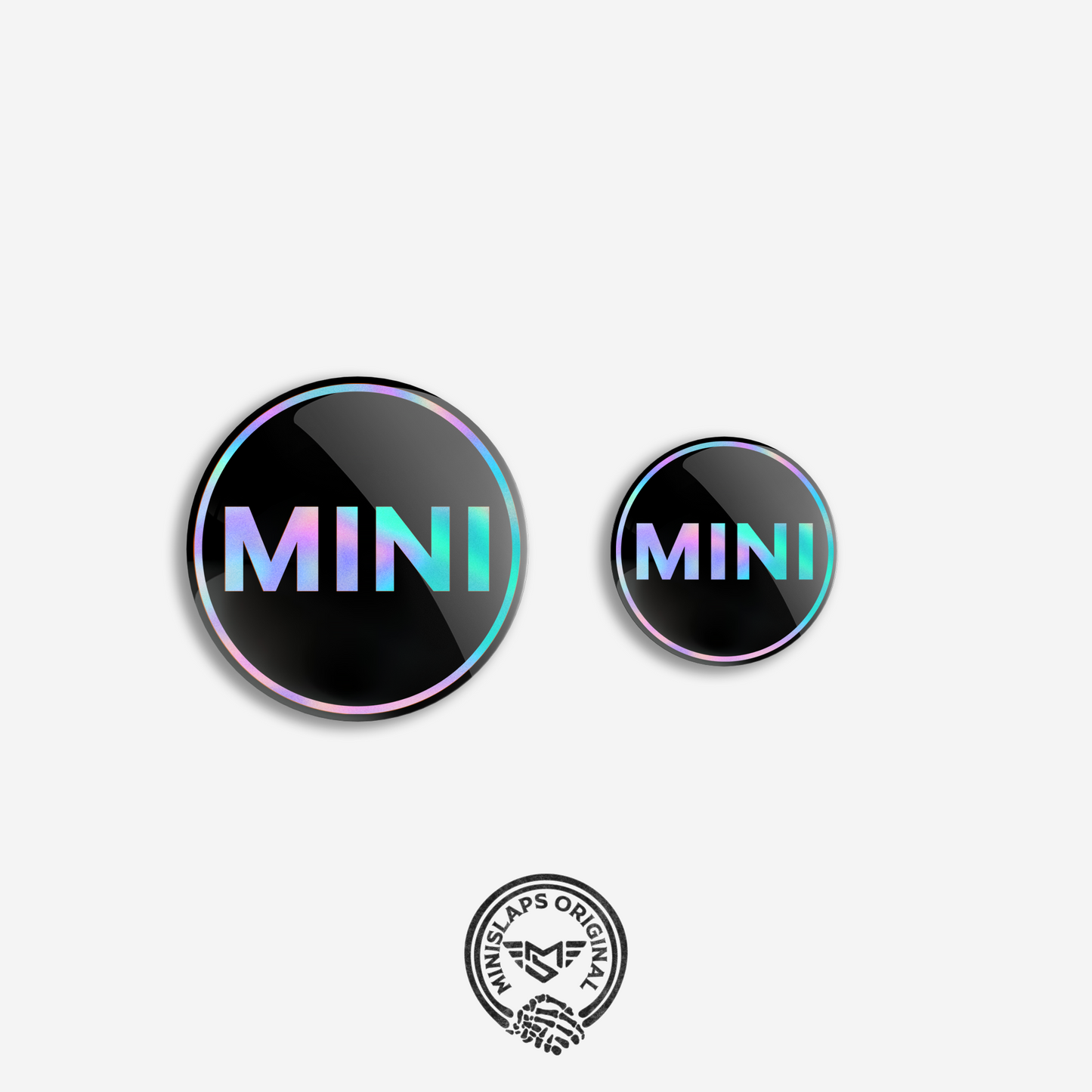 32mm & 45mm MINI Badge Kit - OilSlick - R52 Convertible S & R53 Cooper S/JCW