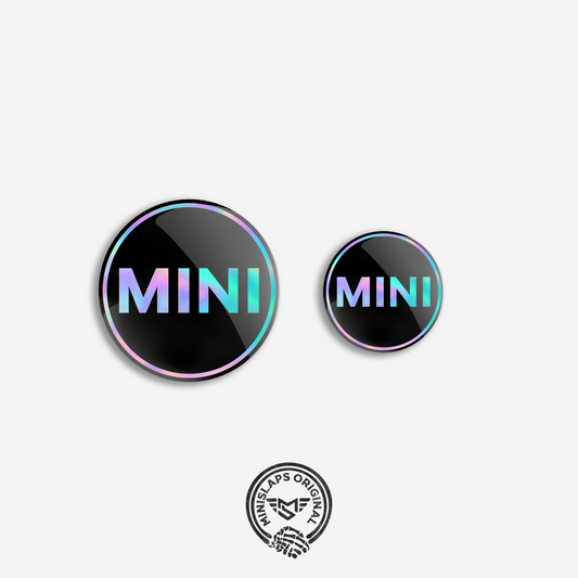 32mm & 45mm MINI Badge Kit - OilSlick - R52 Convertible S & R53 Cooper S/JCW