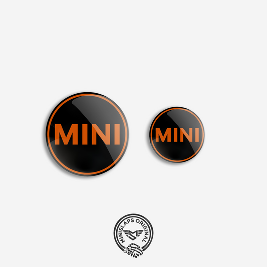 32mm & 45mm MINI Badge Kit - Orange - R52 Convertible S & R53 Cooper S/JCW