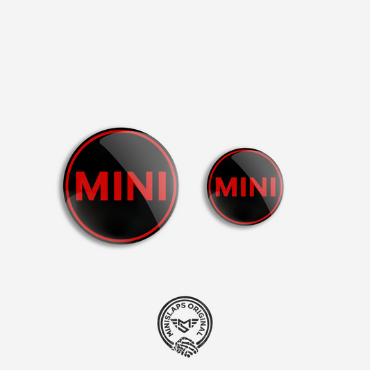 32mm & 45mm MINI Badge Kit - Red - R52 Convertible S & R53 Cooper S/JCW