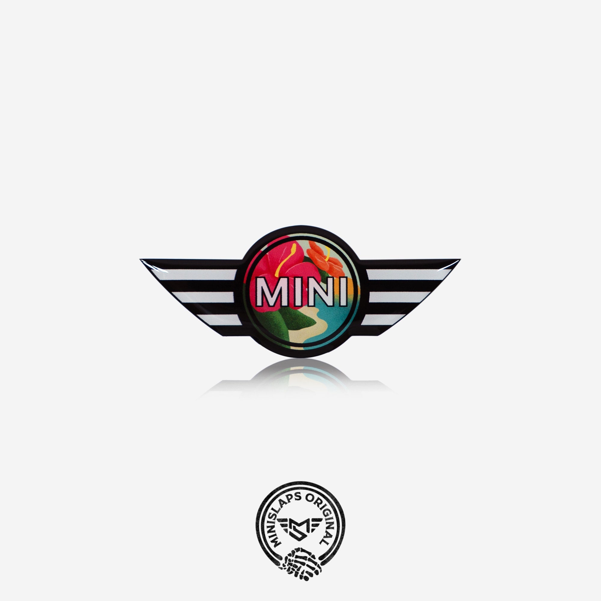MINI Steering Wheel Badge – Floral v1