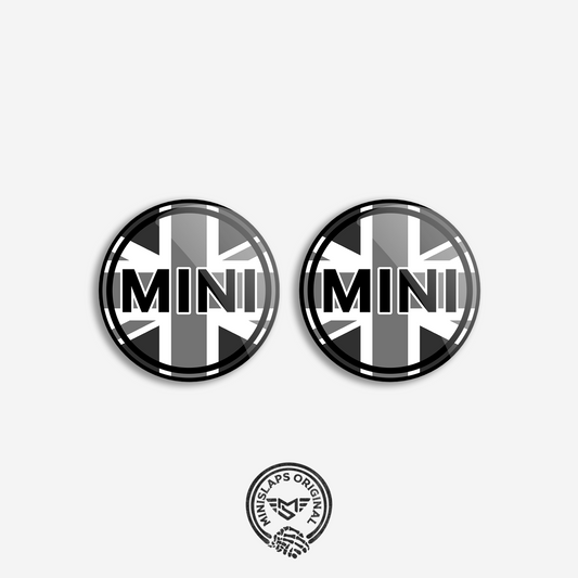 45mm MINI Badge Kit - GB Grey - Gen 1 R50/R52 & Gen 2 R55/R56/R57