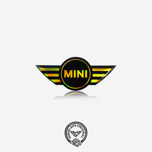 MINI Steering Wheel Badge – Gold OilSlick