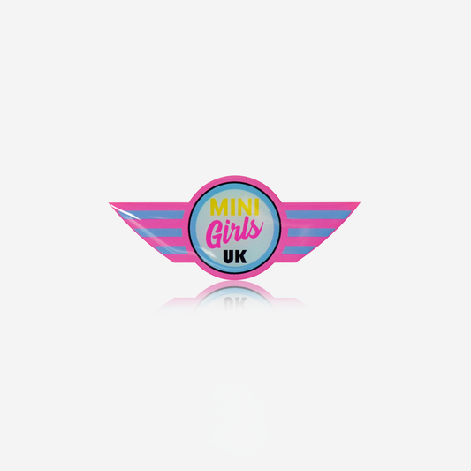 MINI Girls UK Official Pink Steering Wheel Badge