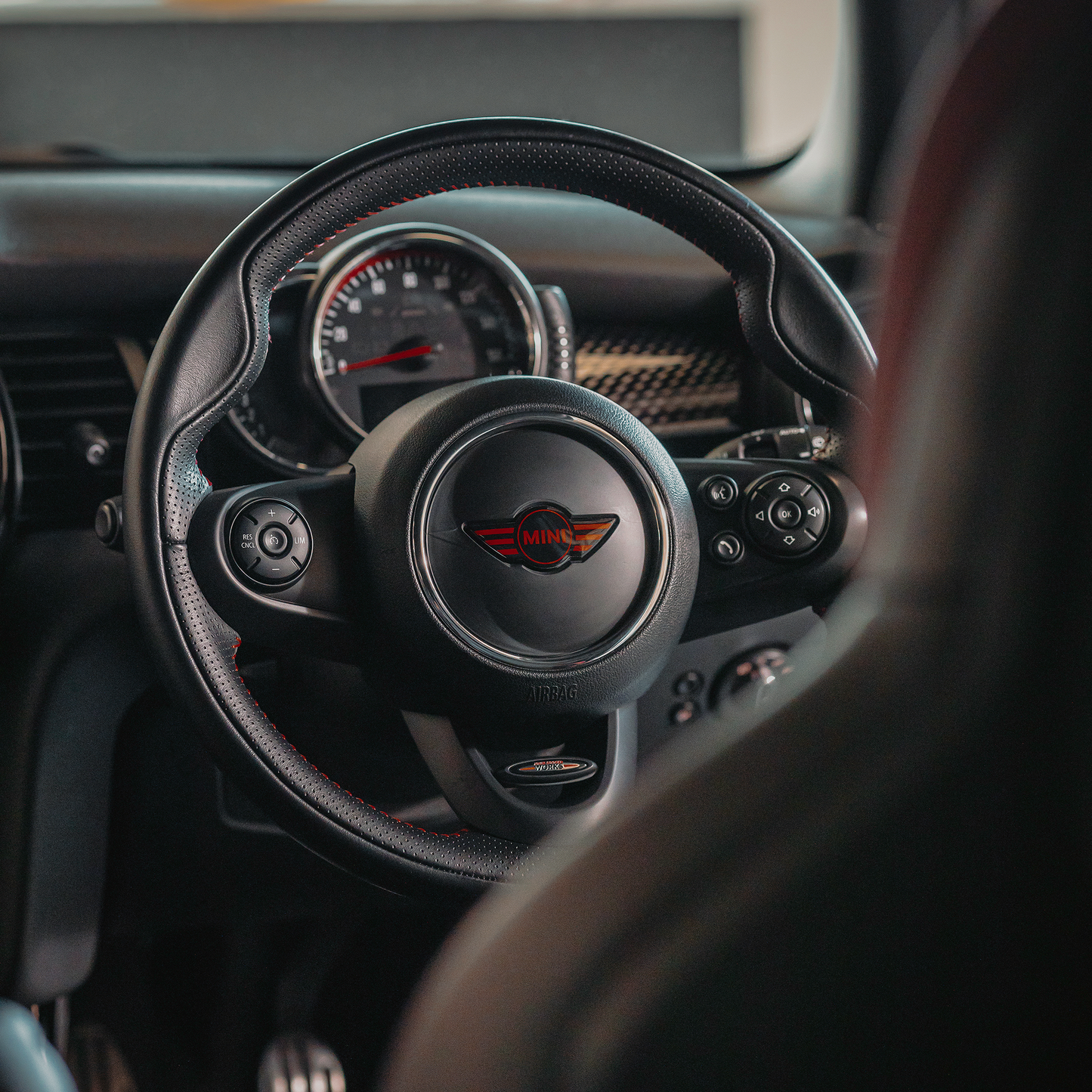MINI Steering Wheel Badge – Red
