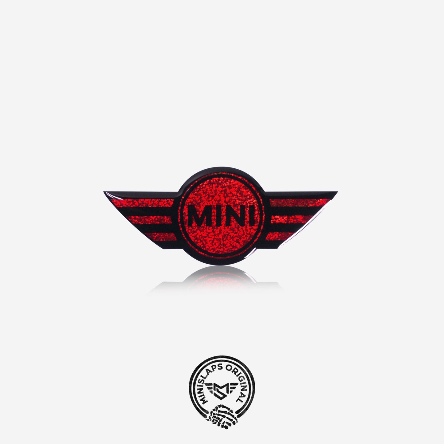 MINI Steering Wheel Badge – Glitter Red