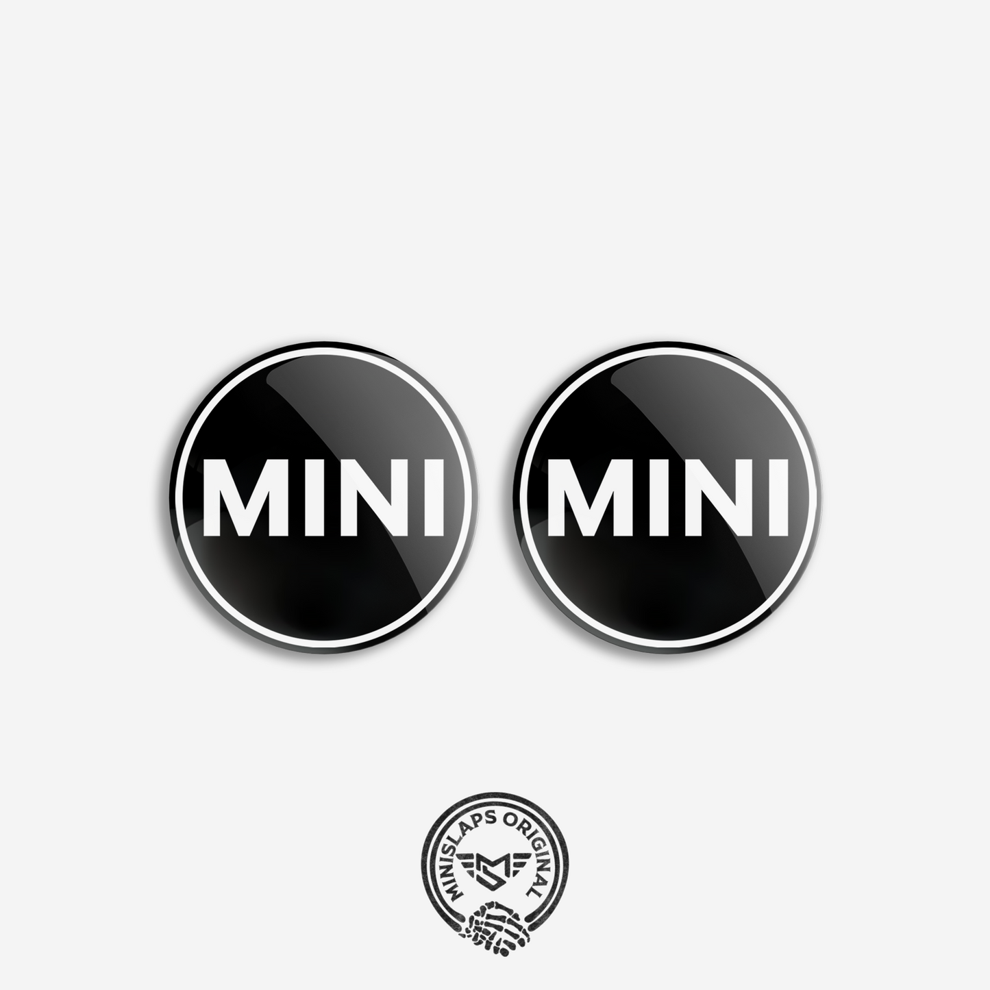 45mm MINI Badge Kit - White - Gen 1 R50/R52 & Gen 2 R55/R56/R57